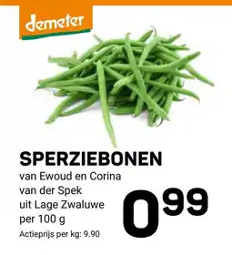 Ekoplaza demeter sperziebonen aanbieding