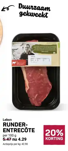 Ekoplaza Lebon Runderentrecôte aanbieding