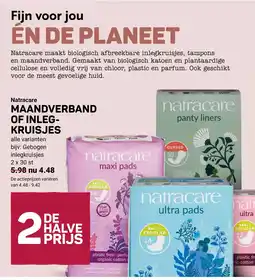 Ekoplaza Natracare Maandverband of Inlegkruisjes aanbieding