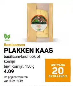 Ekoplaza Bastiaansen PLAKKEN KAAS aanbieding