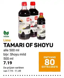 Ekoplaza Lima tamari of shoyu aanbieding