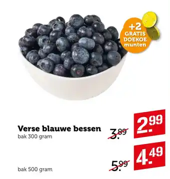 Coop Verse blauwe bessen aanbieding