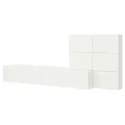 IKEA BestÅ Mediameubel, combinatie, wit Lappviken/wit, 300x42x114 cm aanbieding