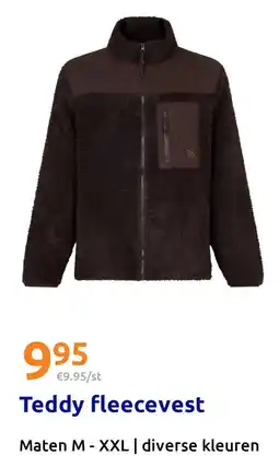 Action Teddy fleecevest aanbieding