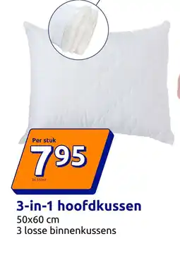 Action 3-in-1 hoofdkussen aanbieding
