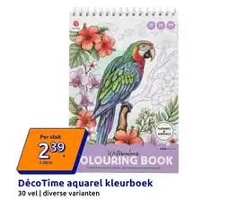 Action DécoTime aquarel kleurboek aanbieding