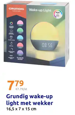 Action Grundig wake-up light met wekker aanbieding