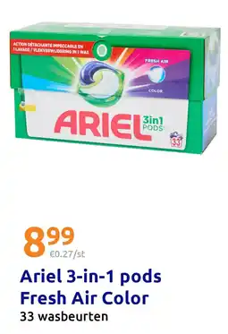 Action Ariel 3-in-1 pods Fresh Air Color aanbieding