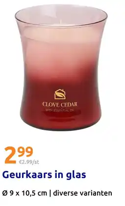 Action Geurkaars in glas aanbieding
