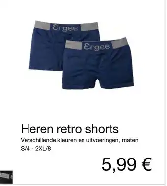 Kik Heren retro shorts aanbieding