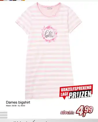 Kik Dames bigshirt Maten: 36/38 aanbieding