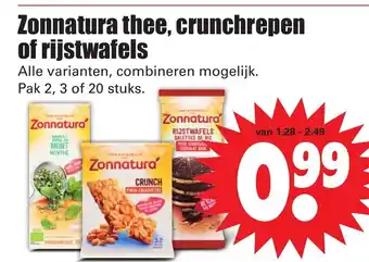 Dirk Zonnatura thee, crunchreep of rijstwafels 2, 3 of 20st aanbieding