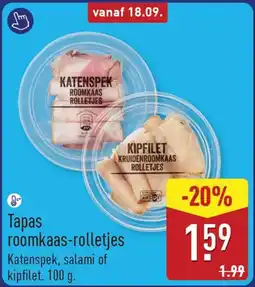 ALDI Tapas roomkaas-rolletjes aanbieding
