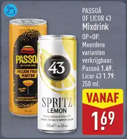 ALDI Passoã of Licor 43 Mixdrink aanbieding