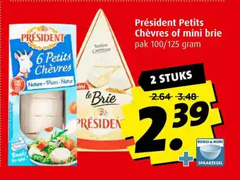 Boni Président petits chèvres of mini brie aanbieding