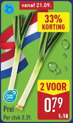 ALDI Prei aanbieding