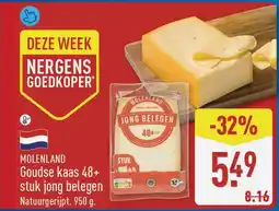 ALDI Molenland Goudse kaas 48+ stuk jong belegen aanbieding