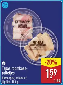 ALDI Tapas roomkaas-rolletjes aanbieding