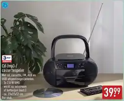 ALDI Cd-/mp3-/cassettespeler aanbieding