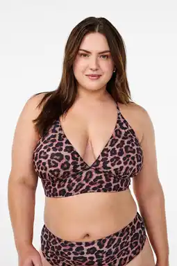 Wehkamp Zizzi voorgevormde triangel bikinitop CAANNE bruin aanbieding