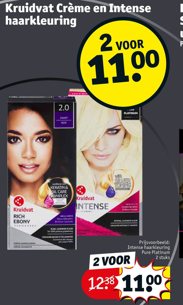 Kruidvat Crème en Intense haarkleuring aanbieding bij Kruidvat
