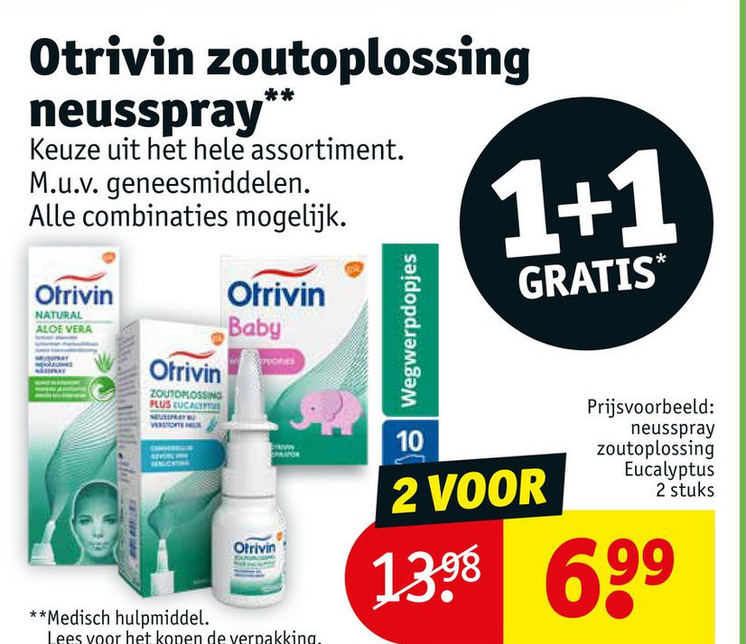 Otrivin zoutoplossing neussprav aanbieding bij Kruidvat