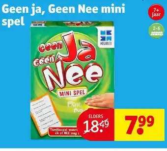 Kruidvat Geen ja, Geen Nee mini spel aanbieding