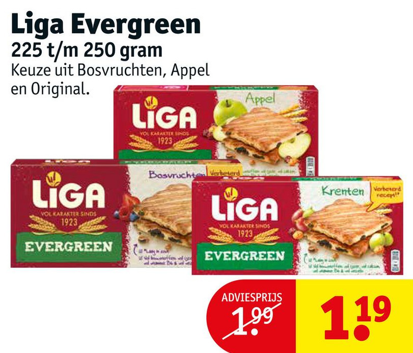 Liga Evergreen aanbieding bij Kruidvat