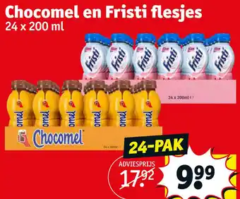 Kruidvat Chocomel en Fristi flesjes aanbieding