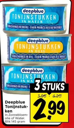 Vomar Voordeelmarkt Deepblue Tonijnstukken aanbieding