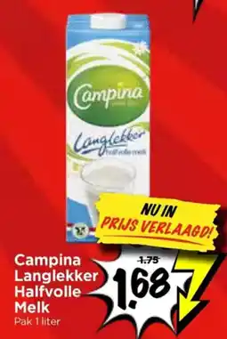Vomar Voordeelmarkt Campina Langlekker Halfvolle Melk aanbieding