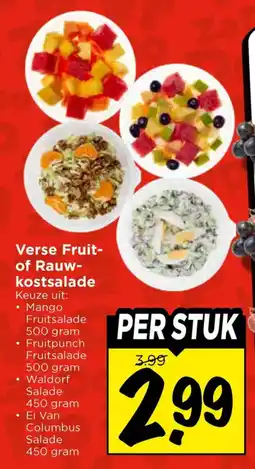 Vomar Voordeelmarkt Verse Fruit- of Rauwkostsalade aanbieding
