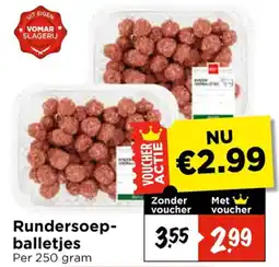 Vomar Voordeelmarkt Rundersoep-balletjes aanbieding