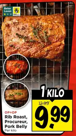 Vomar Voordeelmarkt Rib Roast, Procureur, Pork Belly aanbieding