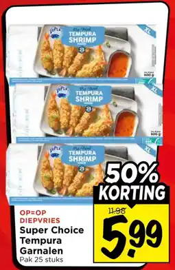 Vomar Voordeelmarkt Super Choice Tempura Garnalen aanbieding