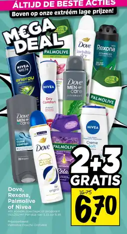 Vomar Voordeelmarkt Alle Dove, Rexona, Palmolive of Nivea aanbieding