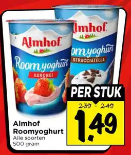 Vomar Voordeelmarkt Almhof Roomyoghurt aanbieding