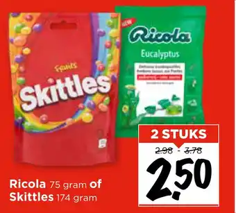 Vomar Voordeelmarkt Ricola of Skittles aanbieding