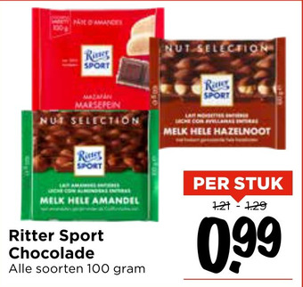 Vomar Voordeelmarkt Ritter Sport Chocolade aanbieding