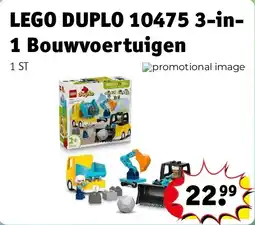 Kruidvat LEGO DUPLO 10475 3-in-1 Bouwvoertuigen aanbieding