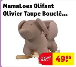 Kruidvat MamaLoes Olifant Olivier Taupe Bouclé Hobbeldier aanbieding