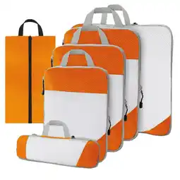 ANWB Thousandtravelmiles Packing cubes compressie set 6-delig Oranje Oranje aanbieding