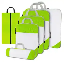 ANWB Thousandtravelmiles Packing cubes compressie set 6-delig Groen Groen aanbieding