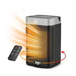 ANWB Vulpes Goods Elektrische Kachel PRO 1500W Roterend Zwart aanbieding