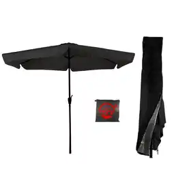ANWB Cuhoc Parasol Zwart 3m + Redlabel Parasolhoes grijs aanbieding