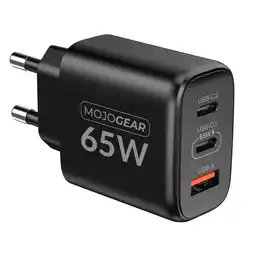 ANWB MOJOGEAR CHARGE+ 65W Oplader USB en USB-C Zwart aanbieding