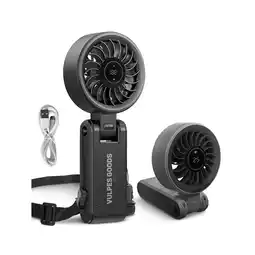 ANWB Vulpes Goods Handventilator PRO 3in1 Oplaadbaar & Draagbaar Grijs aanbieding