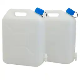 ANWB Hem Jerrycan water 20 Liter set van 2 BPA-vrij Wit aanbieding