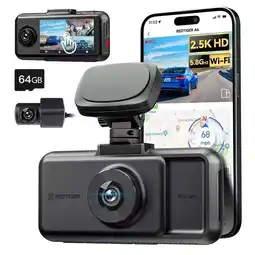 ANWB Redtiger A6 3CH 2K Touch Wifi GPS 64gb dashcam Zwart aanbieding