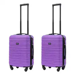 ANWB Blocktravel Kofferset S ABS 39L met TSA-slot en 360° wielen Paars aanbieding